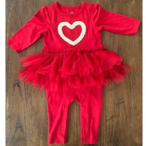 (NWOT) Cat & Jack Red Tutu Bodysuit